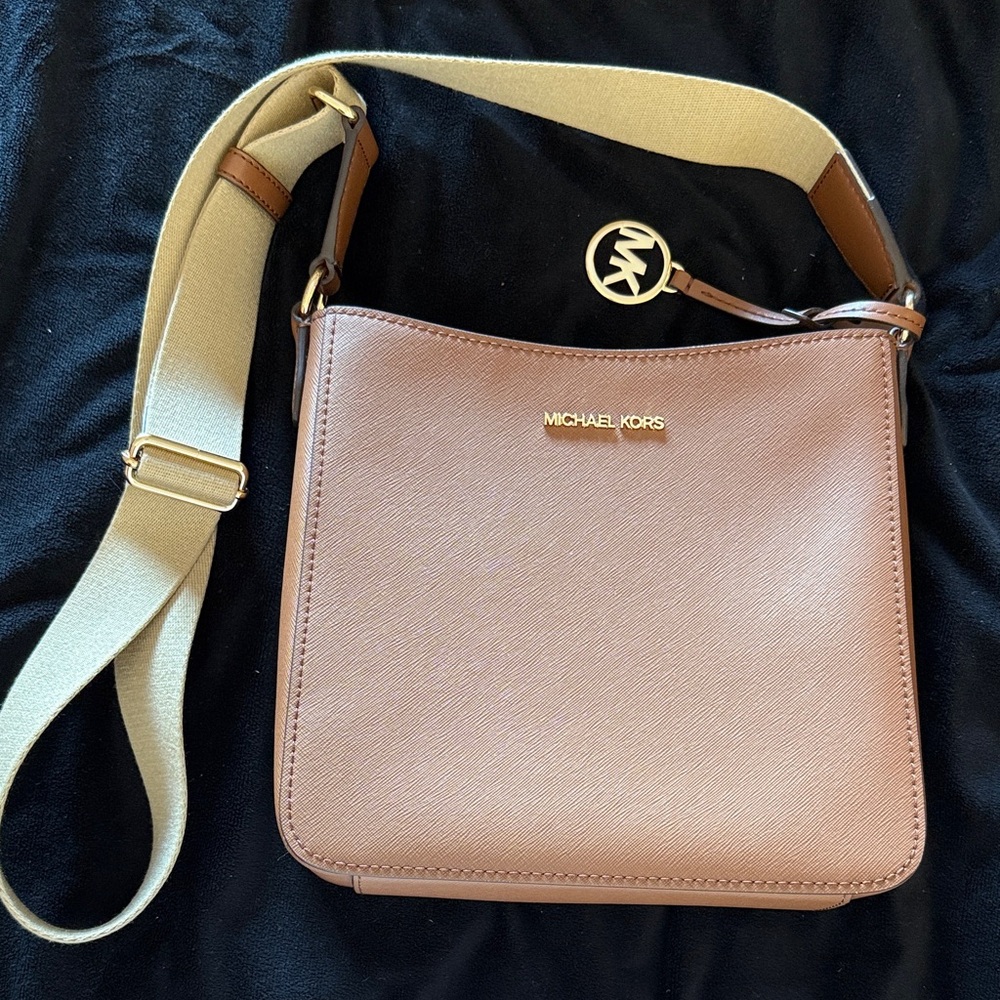 Michael Kors Brown Leather Crossbody Bag